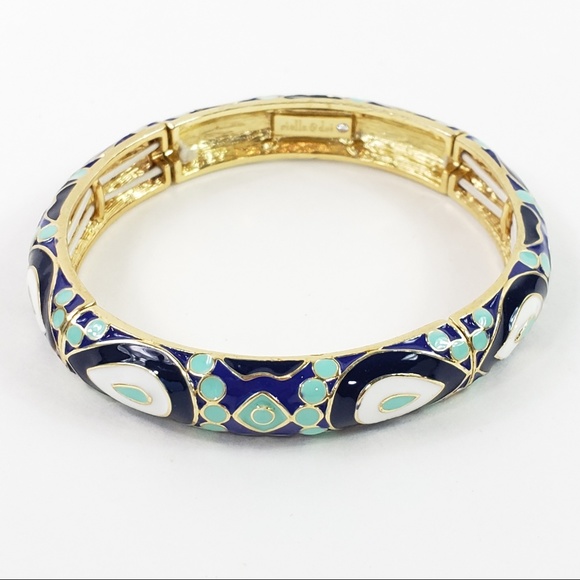 Stella & Dot Jewelry - Stella & Dot Bracelet Gold Blue Black Green Enamel